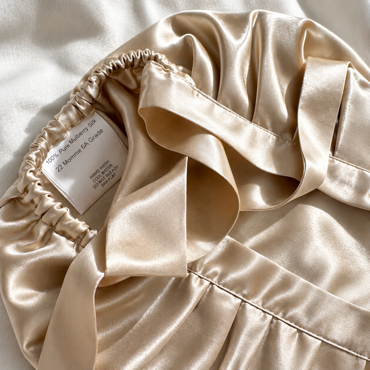 Bonnet de nuit en soie