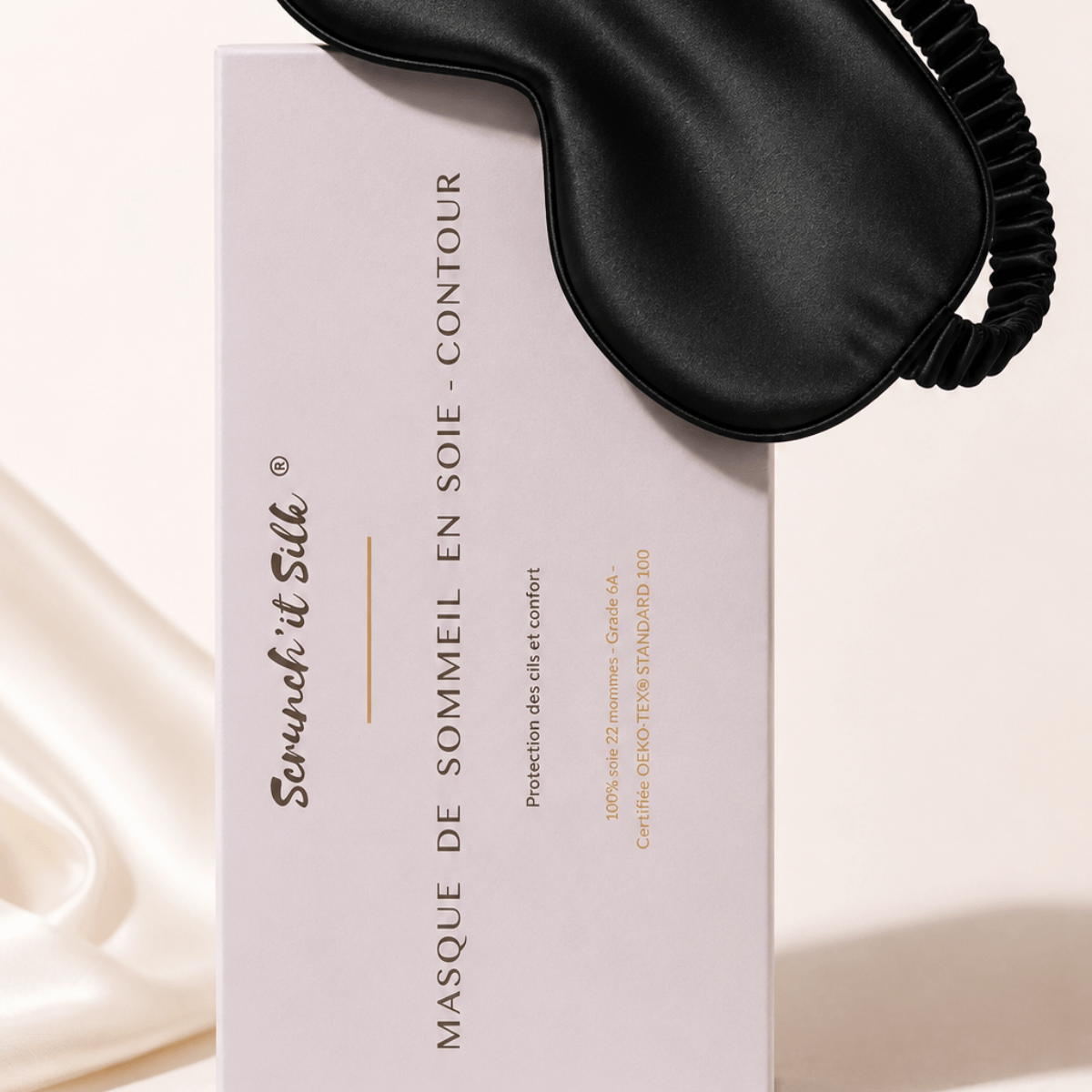 Masque de Sommeil en soie - Contour
