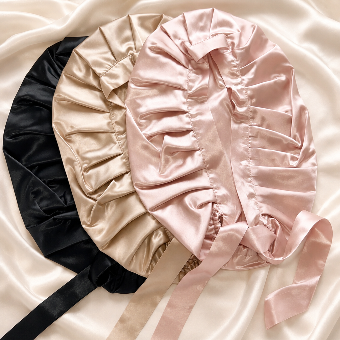 Bonnet de nuit en soie